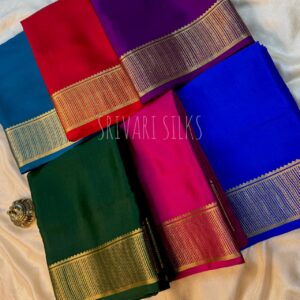 Phasalu - Tenne Border Pure Crepe Mysore Silk Saree