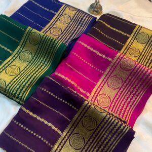 Chakra- Pure Crepe Mysore Silk Saree